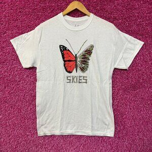 Lil Skies Shelby Butterfly Skeleton Wing Roses Emo Rap Tee M